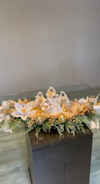 Presépio Natalino Luxo com Sagrada Família - Decoração Dourada