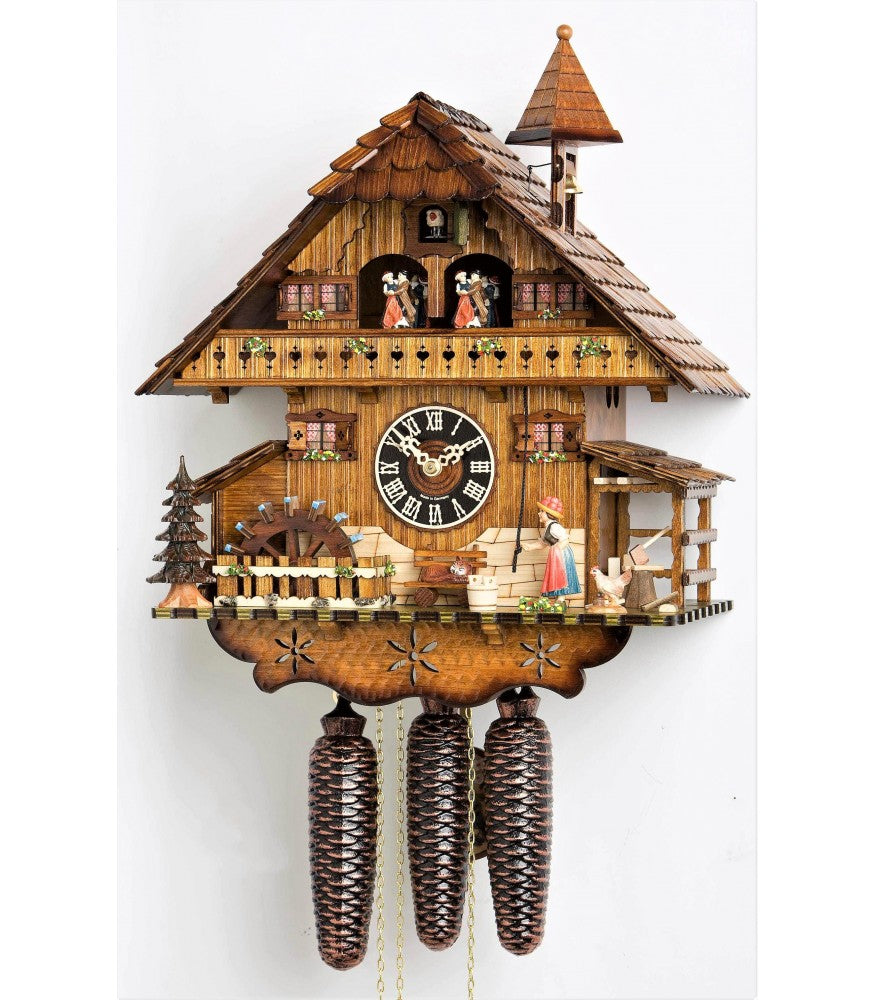 Relógio Cuco Chalé com a Dama do Sino Model: 8677 T (42cm)