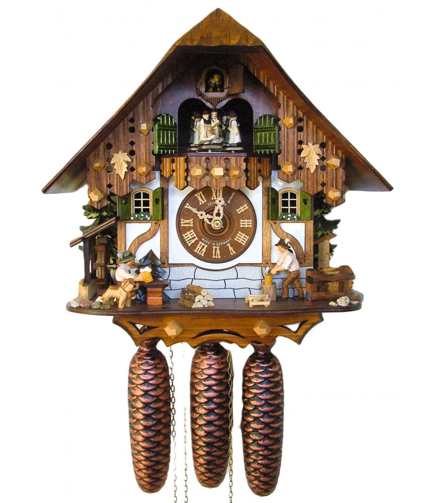 Relógio cuco Chalé Tradicional da Floresta Negra Model: 8TMT 6407-10 (32cm)