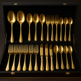 Conjunto Talheres Dourados Premium - 48 Peças Banhado Ouro