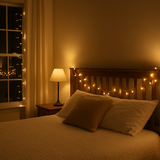 Cordão de Luzes LED 10m 100 Lâmpadas Branco Quente Decorativo