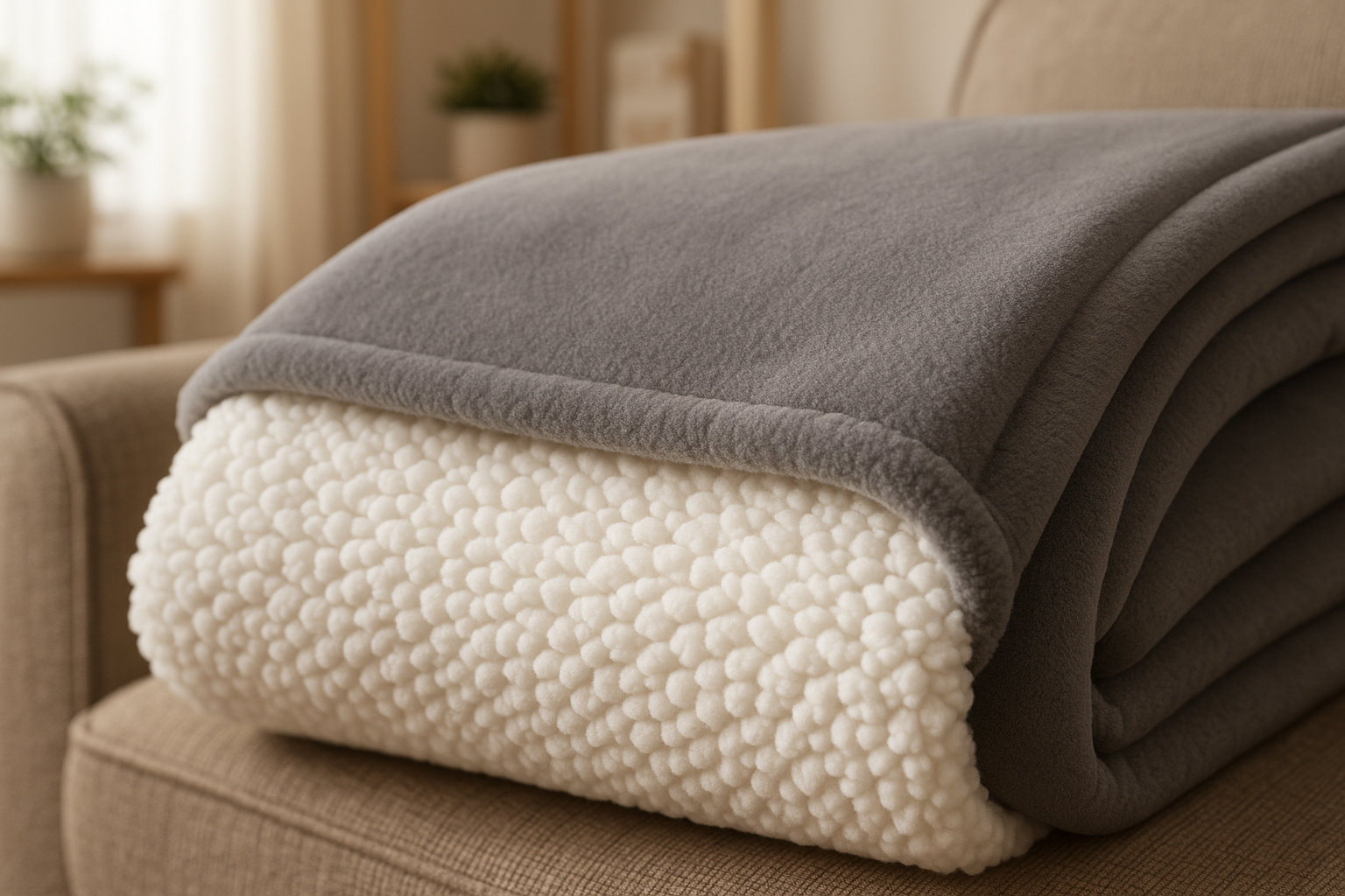 Manta Sherpa - Detalhe Texturas