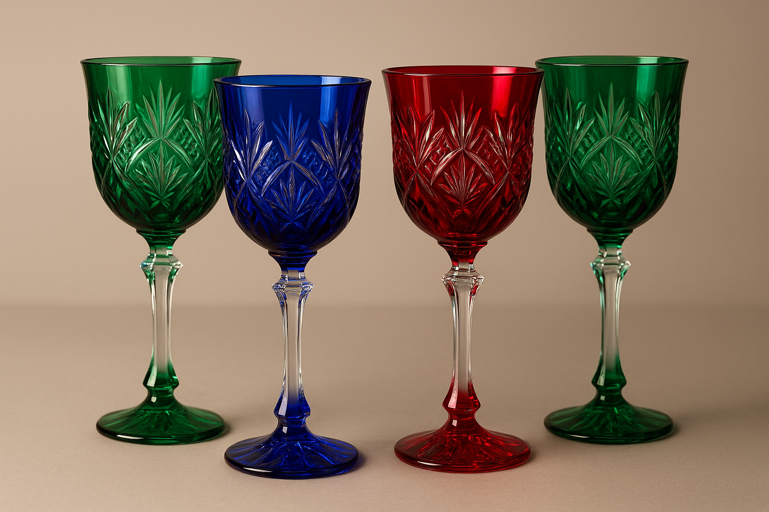 Copos Cristal Colorido - Principal