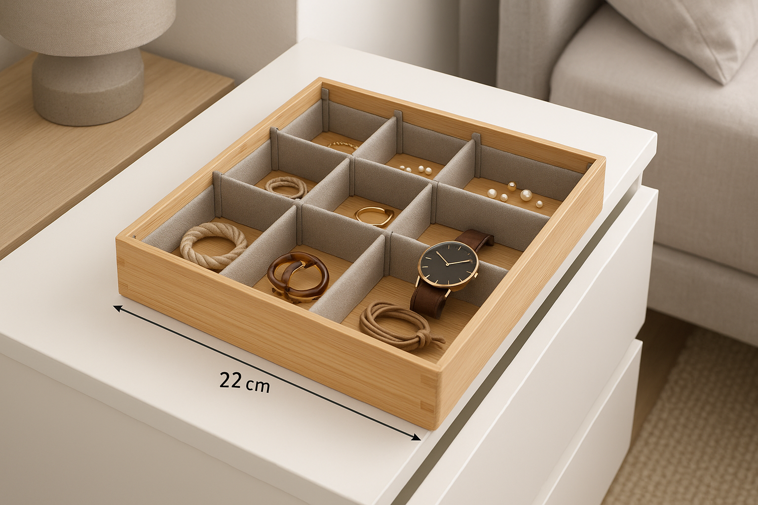 Organizador Divisórias - Vista Lateral