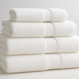 Conjunto 5 Toalhas Banho Premium Algodão Branco - 500g/m²