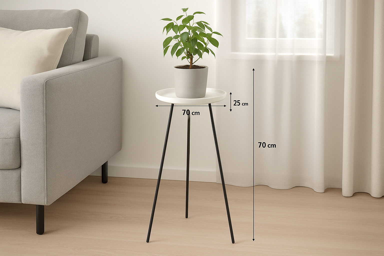 Suporte Plantas - Vista Frontal