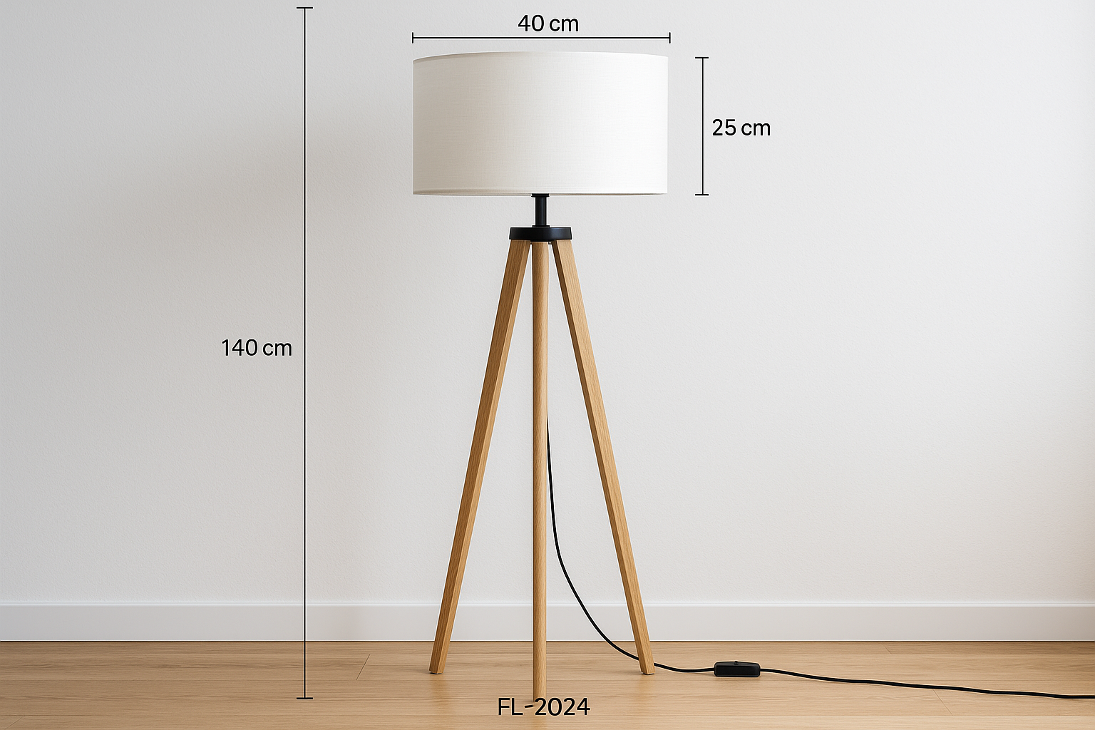 Abajur Tripé - Vista Frontal