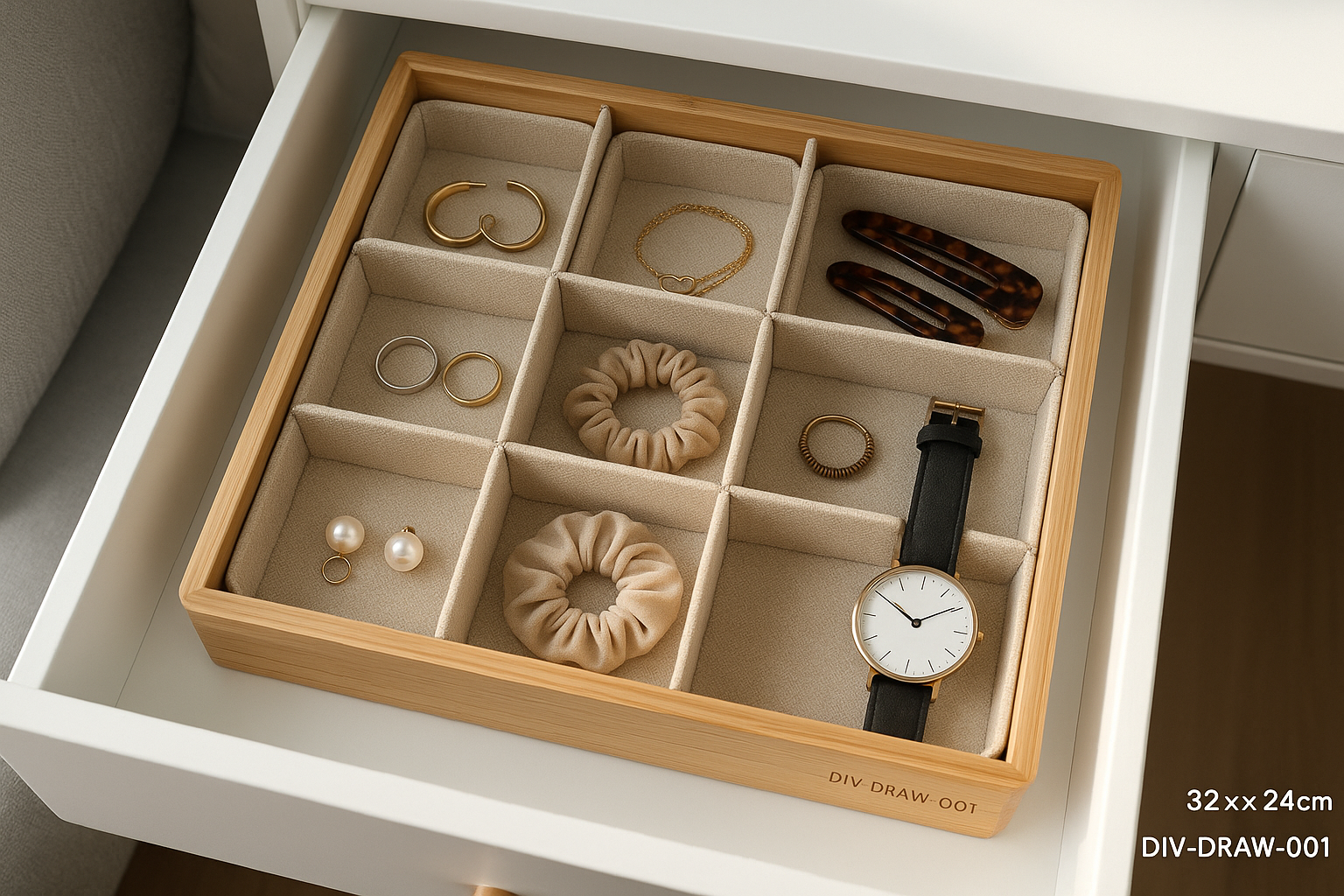 Organizador Divisórias - Vista Superior