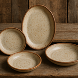 Conjunto 5 Travessas Cerâmica Rústica - Artesanal