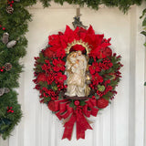 Guirlanda De Natal Sagrada Família C/ Led 65cm Verm