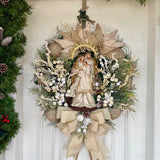 Guirlanda De Natal Sagrada Família C/ Led 65cm Nude