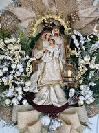 Guirlanda De Natal Sagrada Família C/ Led 65cm Nude