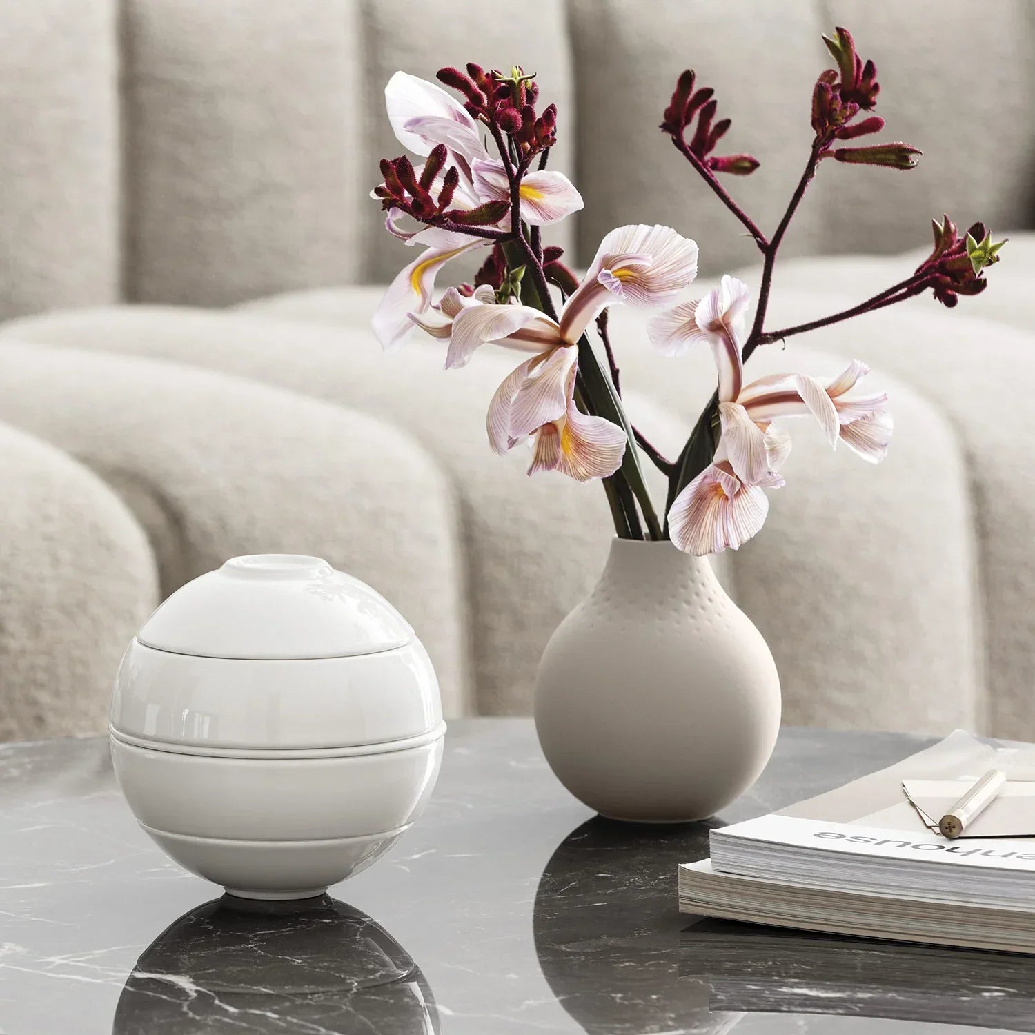 Conjunto de Jantar para 2 Pessoas - La Boule 7 Peças Branco